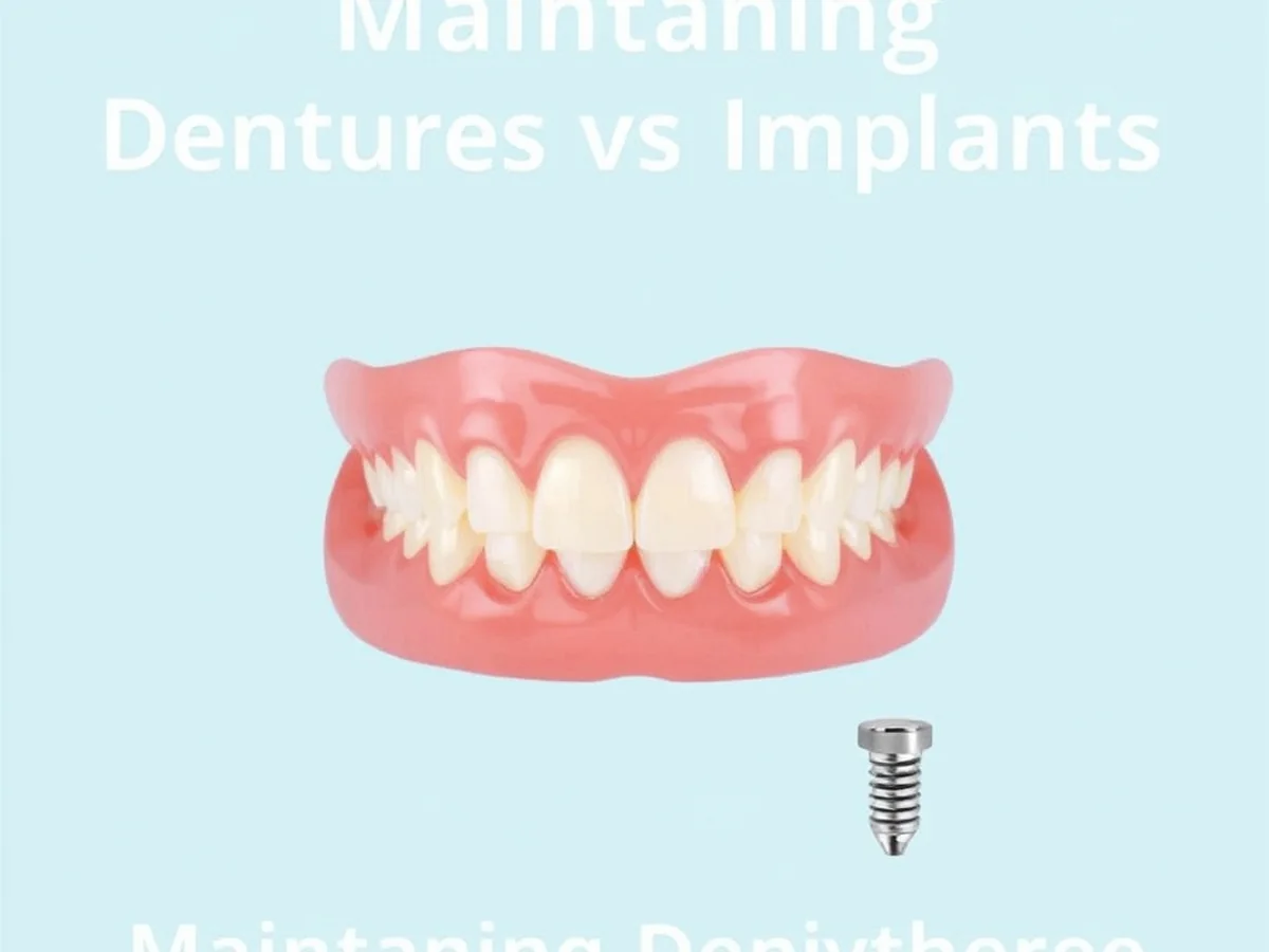 Maintaining Dentures vs Implants - dentures vs implants