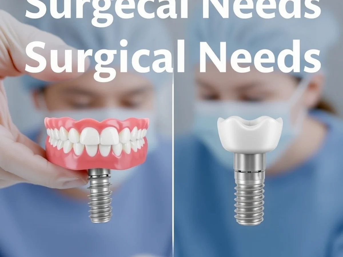 Surgical Needs: Dentures vs Implants - dentures vs implants